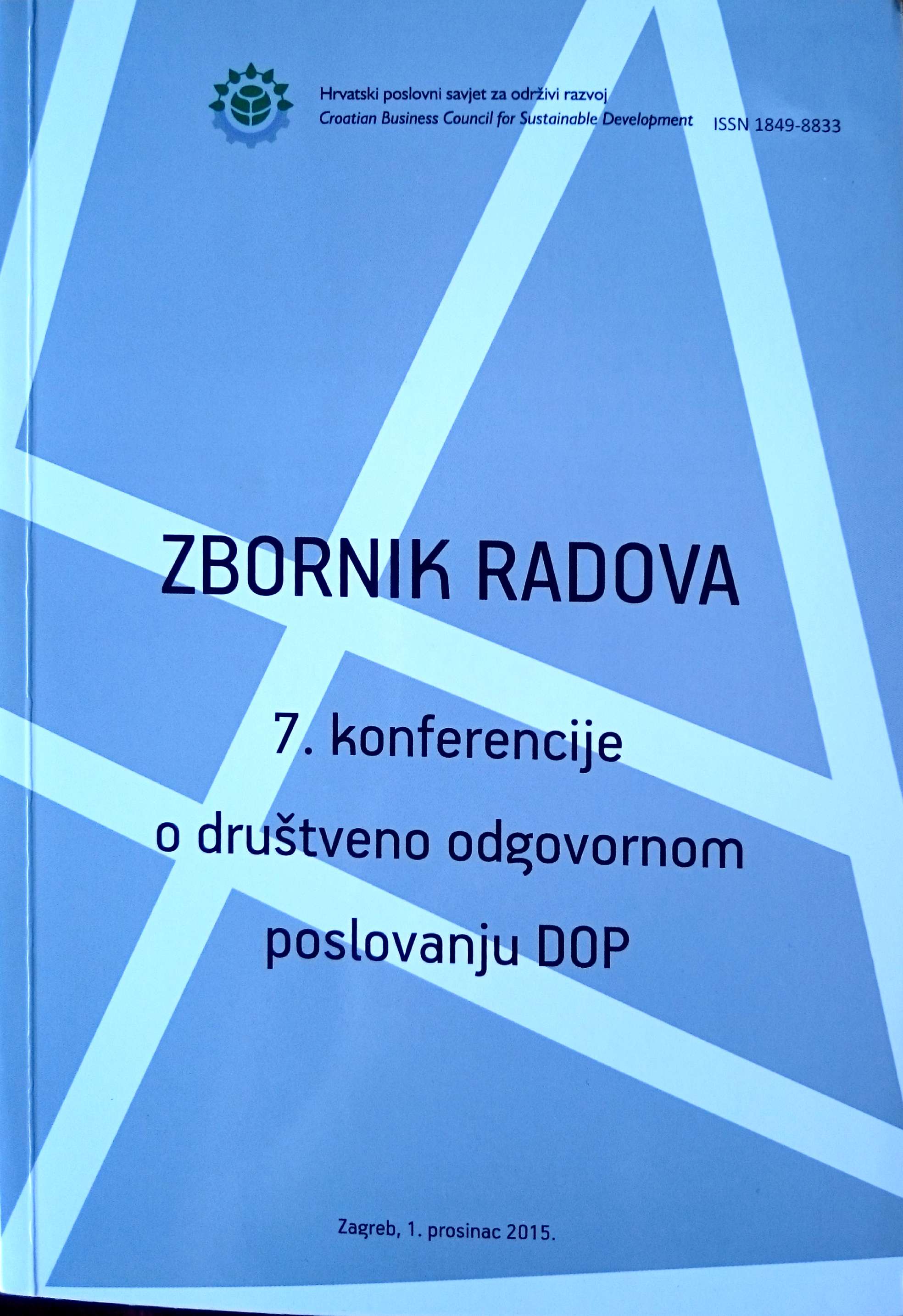 ZBORNIK RADOVA, 7. konferencija o društveno odgovornom poslovanju - DOP